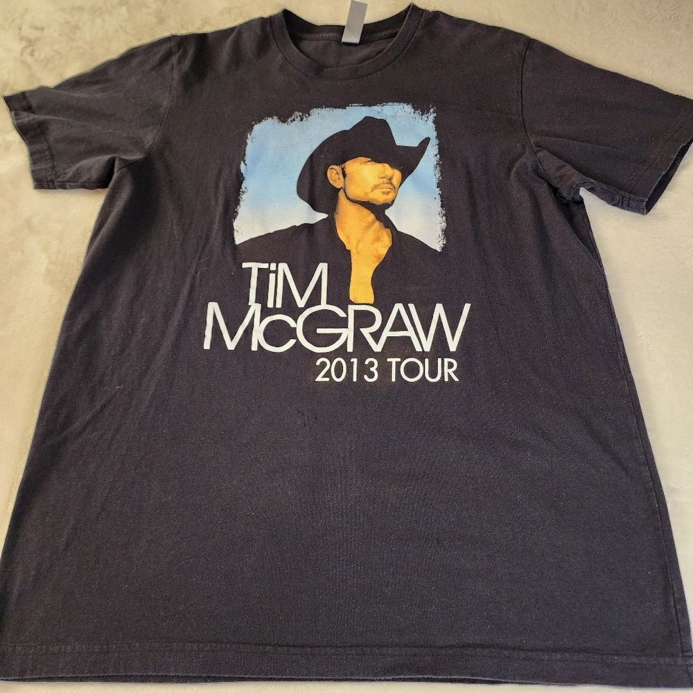Tim McGraw Two Lanes Of Freedom 2013 Tour Tshirt Size XL